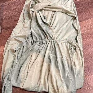 Light Green Wrap Bridesmaid Dress